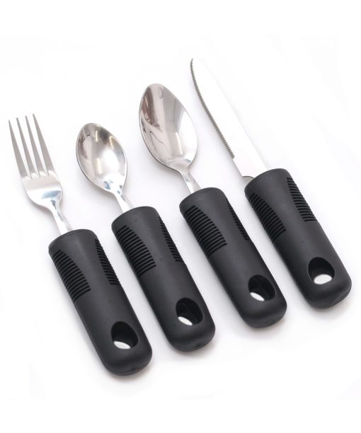 an easy to grip foam handled cutlery set