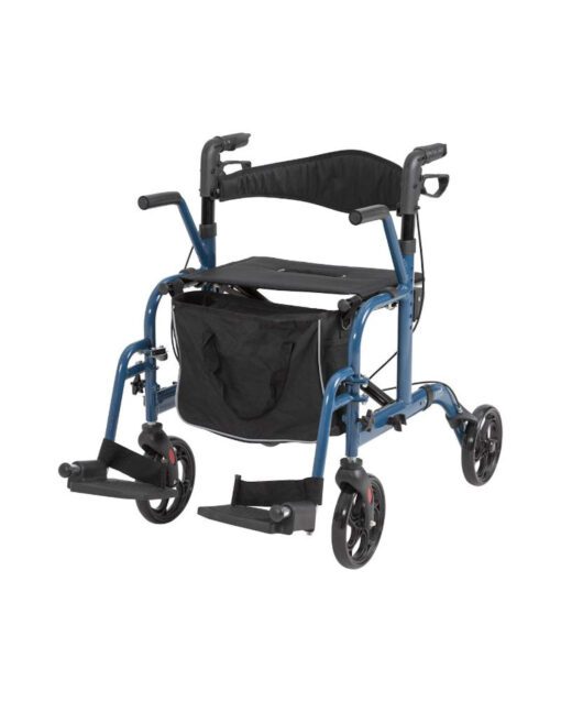 2-in 1 wheelchair and rollator as a wheelchair