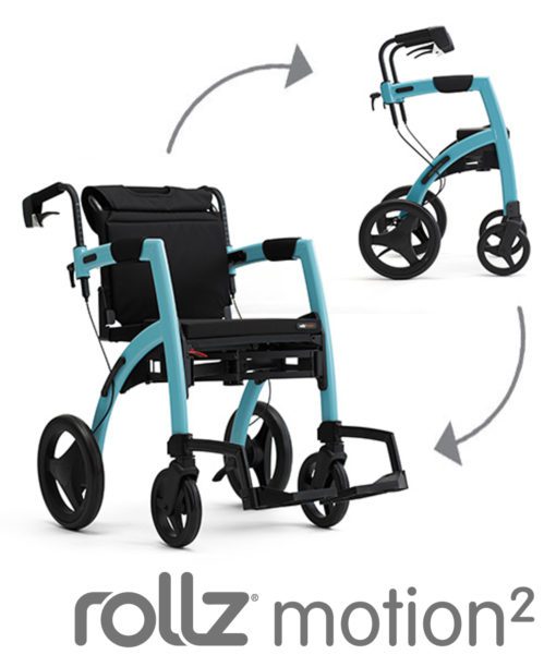 Island blue rollz motion rollator transit chair