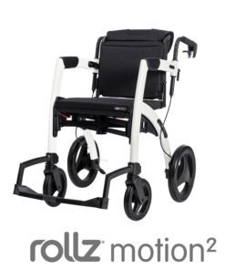 Rollz motion2 transit chair in pebble white