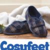 Ronnie mens slipper in Navy Highland by Cosyfeet