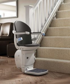 Straight Stairlift at foot of stairs