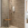Tiled wetroom with seat