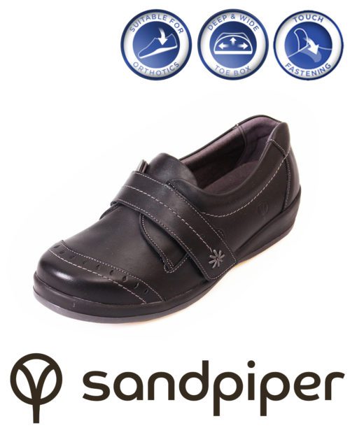 Sandpiper fenwick ladies shoe in black