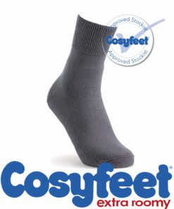 cosyfeet charcoal grey gripped socks