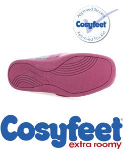 Cosyfeet Holly Pink Check sole
