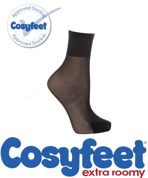 Cosyfeet Ankle Highs in Black
