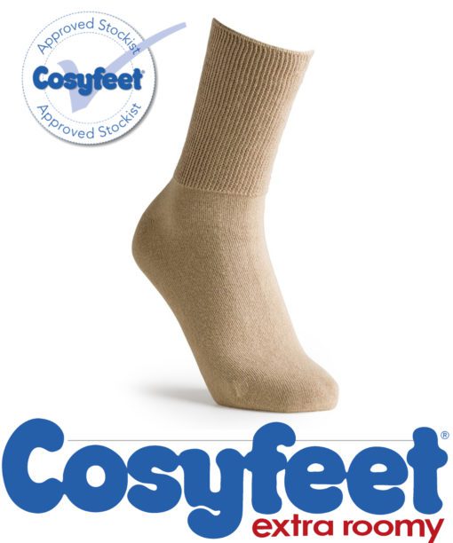 Cosyfeet Oatmeal extra roomy socks