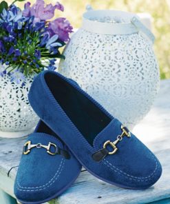 DB Martha Loafer house shoe in French Blue