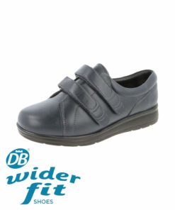 DB wider fit ladies Shoes - Norwich in Navy leather