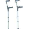 Pair of adjustable crutches with comfortable grip