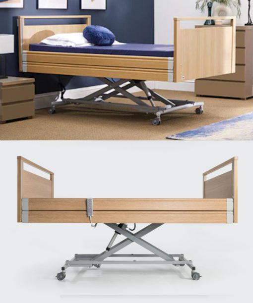 Signature carer bed with rails