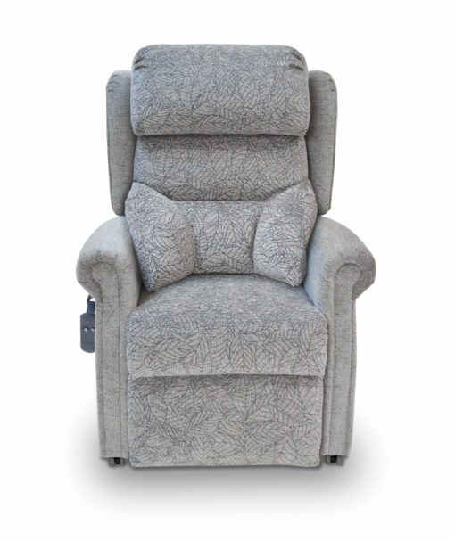 Lateral back cushion rise and recline chair