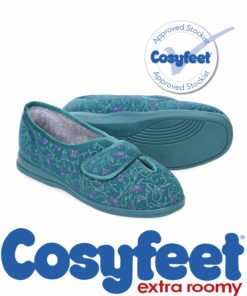 Diane Jade Floral Cosyfeet slippers