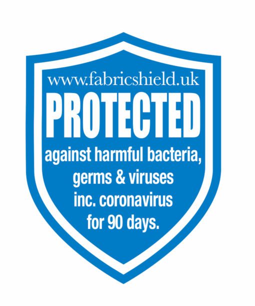 FabricShield protected against 99.9% known harmful bacteria, germs & viruses inc.covid-19