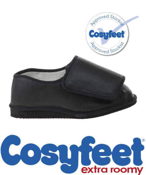cosyfeet rown black leather slipper shoe