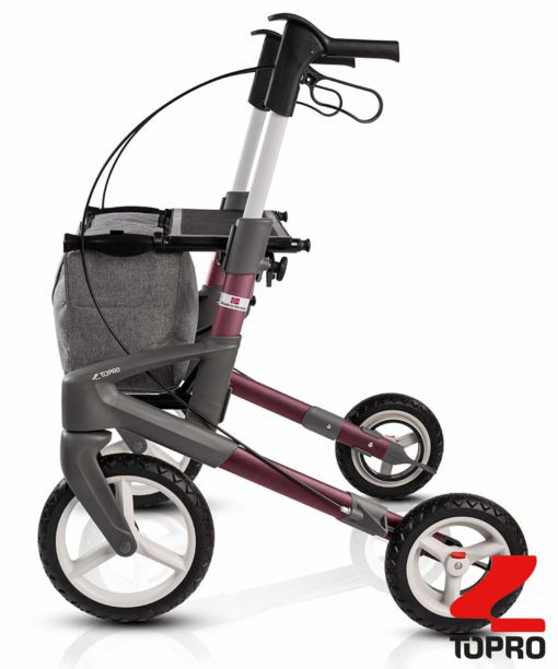 Topro Olympos ATR rollator in wine side view
