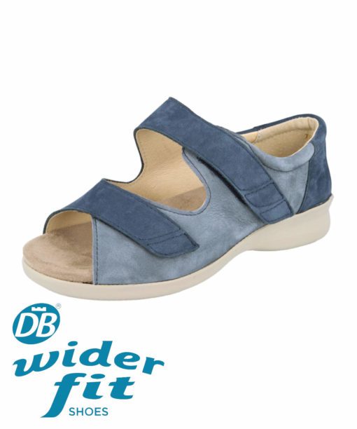 DB Wider Fit Bliss Sandal in Navy Two Tone