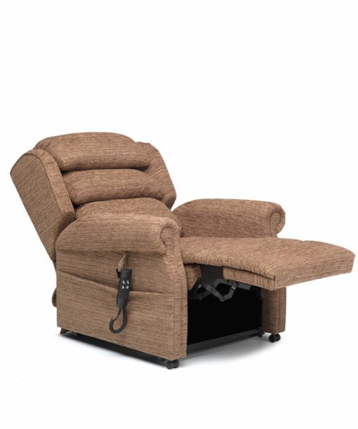Rise and recline chair in reclined position