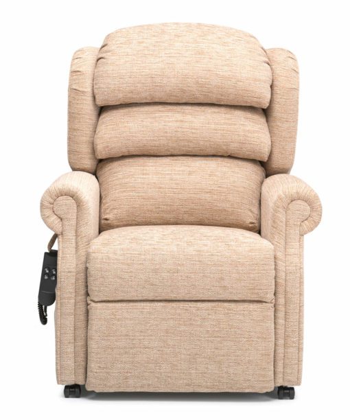 Duchy Waterfall back rise and recline chair in Jute fabric
