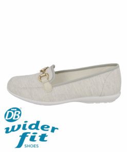 DB Wider Fit Alpha Ladies Light Grey Loafer side