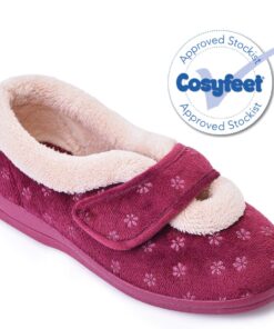 Cosyfeet Snuggly in Burgundy Floral