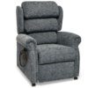 Coppice rise and recliner chair with waterfall back cushions in Slate