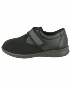 DB wider Fit Black Eliza ladies stretch shoes