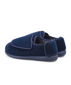 Cosyfeet Ernest is an ultra adjustable mens slipper for very swollen feet and adjusts at the heel and across instep.