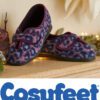 Cosyfeet Carol extraroomy ladies slippers in new purple leopard available in sizes 3-9