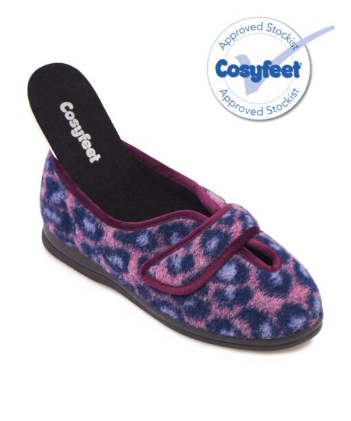 Cosyfeet Carol extra roomy ladies slippers with removable insole