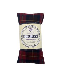 Lavender scented velour wheat bag by HotPak in Tartan