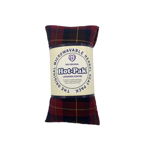 Lavender scented velour wheat bag by HotPak in Tartan