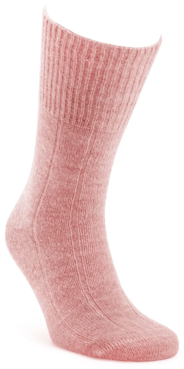 super-soft_bed-socks_blush Cosyfeet Seam Free Extra Roomy Bed socks in Blush available in Small and Medium