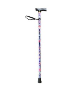 Blue Floral folding walking stick