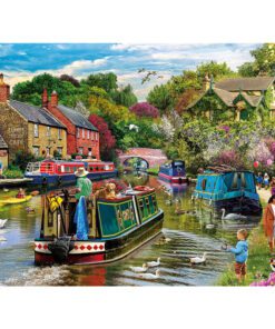 River Retreat jigsaw puzzle of life on the canal.