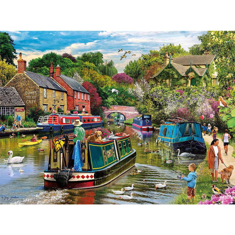 river-retreat-jigsaw River Retreat jigsaw puzzle of life on the canal.