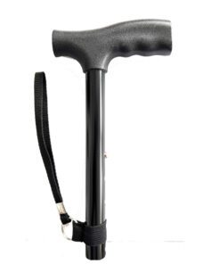Black folding walking stick
