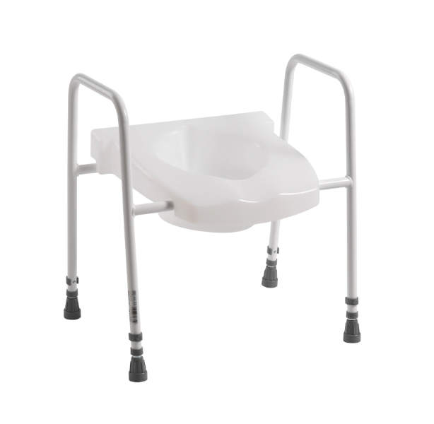 spalding-combi-toliet-frame-seat Height adjustable toilet frame with moulded toilet seat