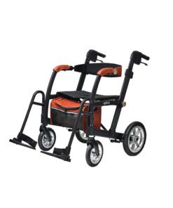 Combi 2in-1 rollator wheelchair Matt Black