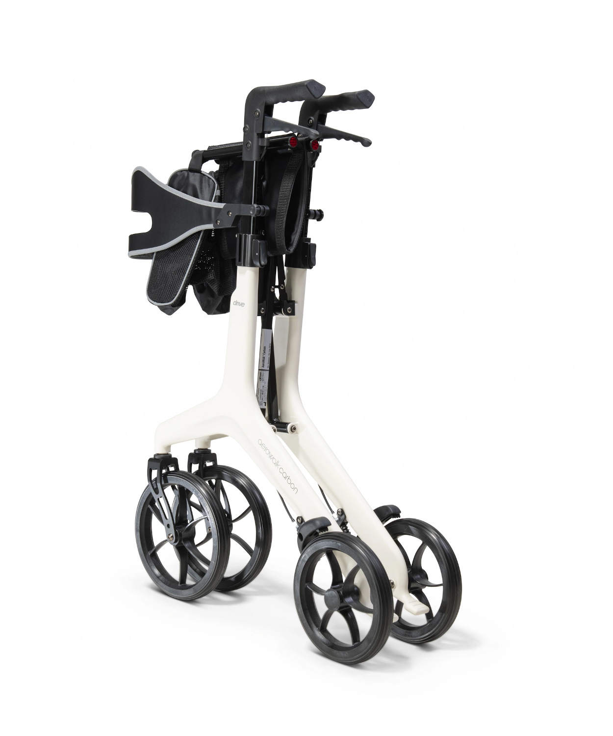 aerowalk-carbon-rollator-butter-cream-folded aerowalk carbon fibre rollator folded