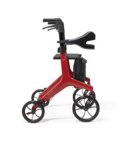 aerowalk carbon fibre rollator in fire red